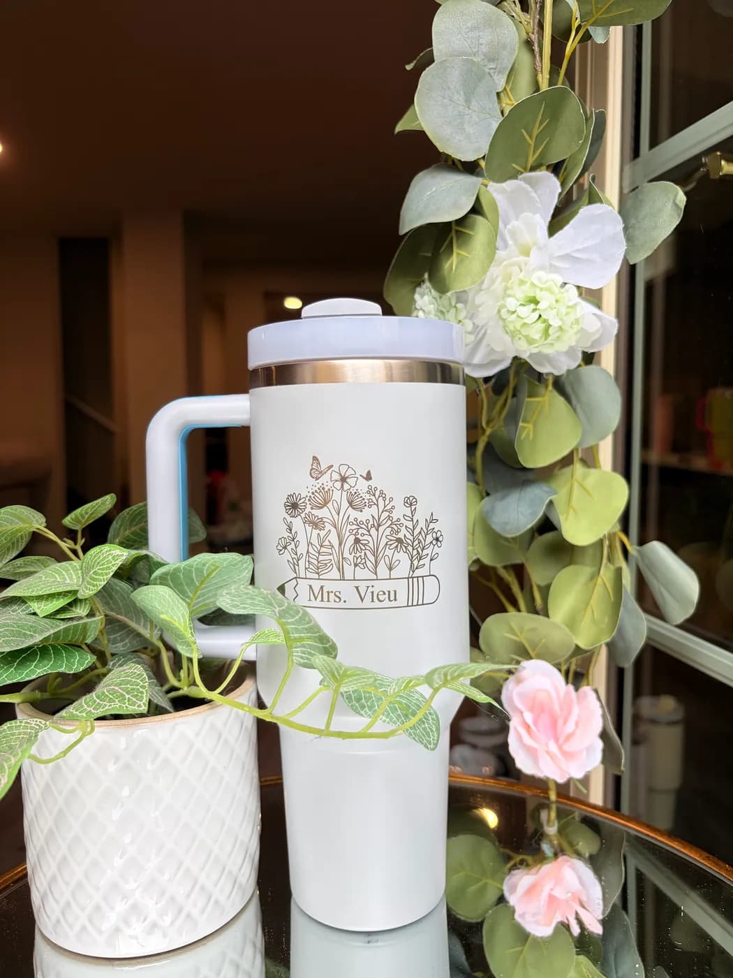 Wildflowers with a name — Stanley Quencher 40oz · Fog