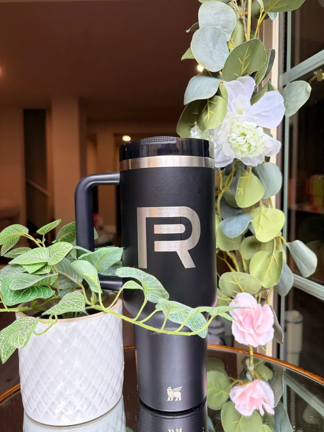 Engraved Stanley Flip Straw in Black